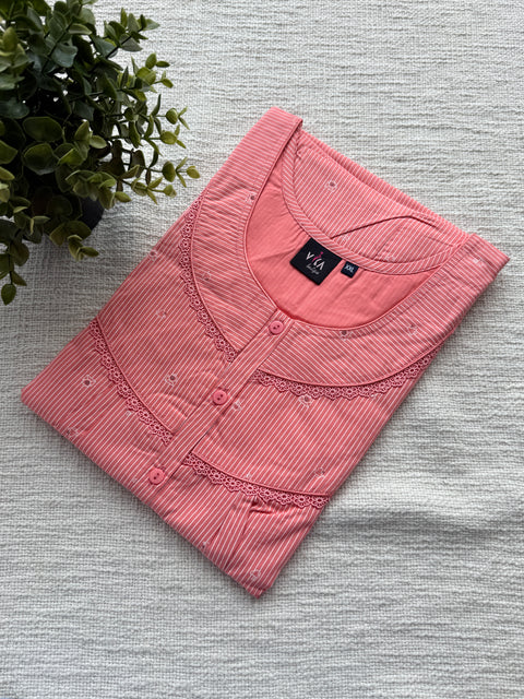 XXL size Printed Italian cotton nighty