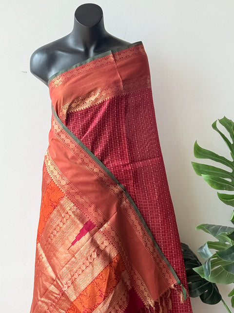 Pure handloom Silk cotton saree