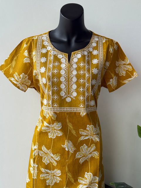 Printed cotton nighty