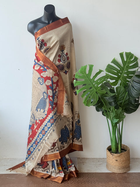 Kalamkari chennuri silk Saree