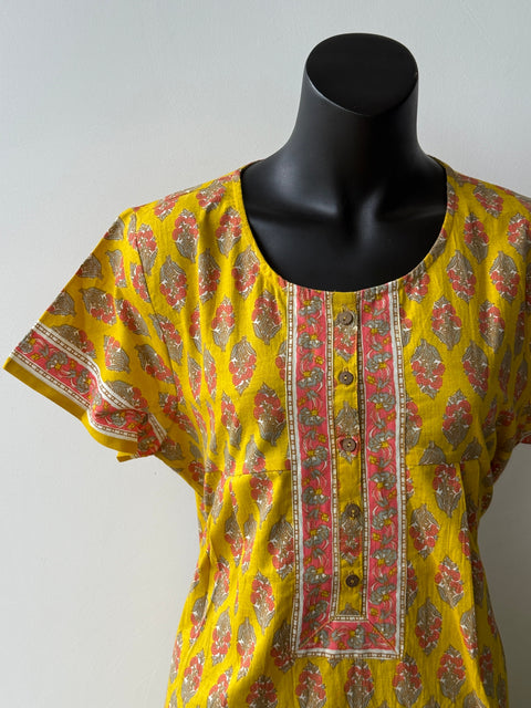 Printed cotton nighty