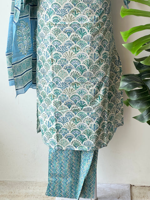 Printed cotton suit set