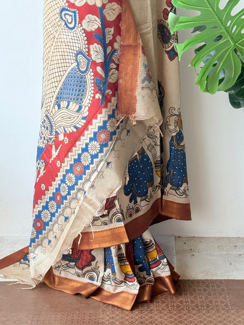 Kalamkari chennuri silk Saree