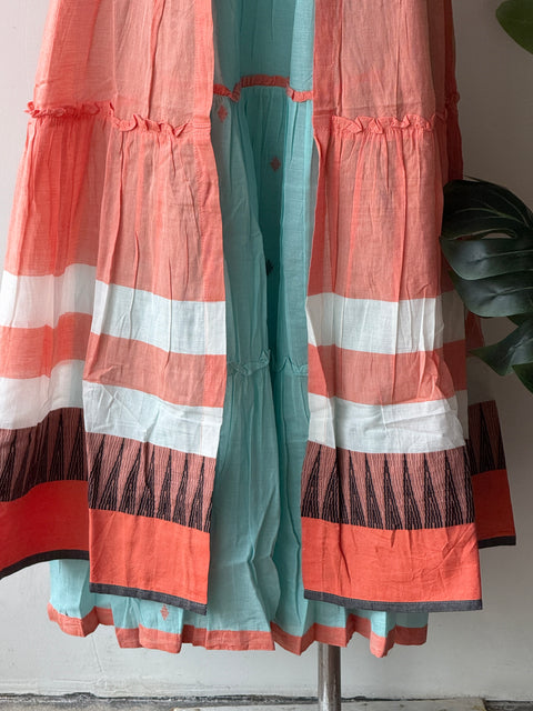 Light Blue with coral shrug