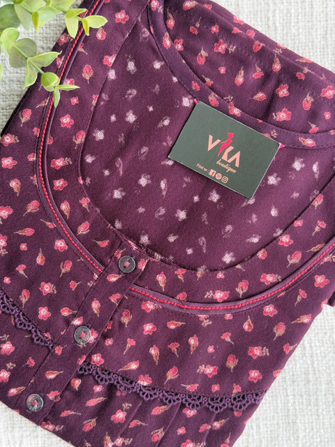 L size printed alpine nighty
