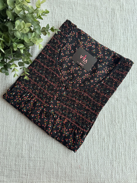 L size Printed poly viscose nighty