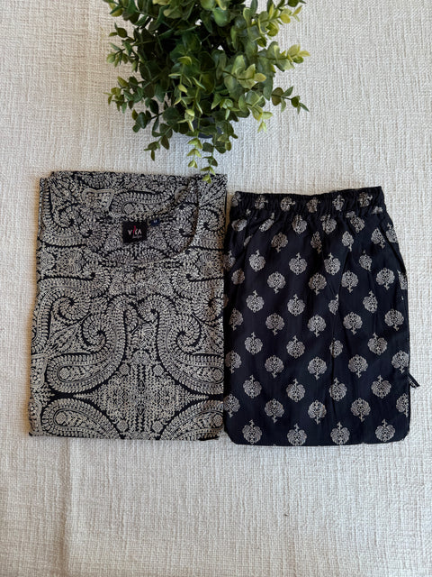 M size printed Cord Night suit