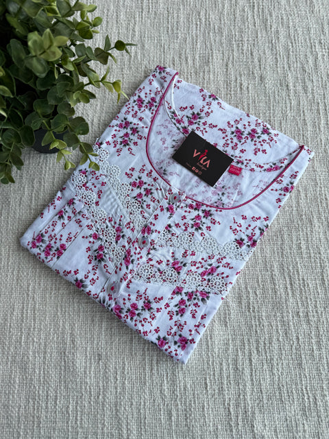 XL size printed cotton nighty