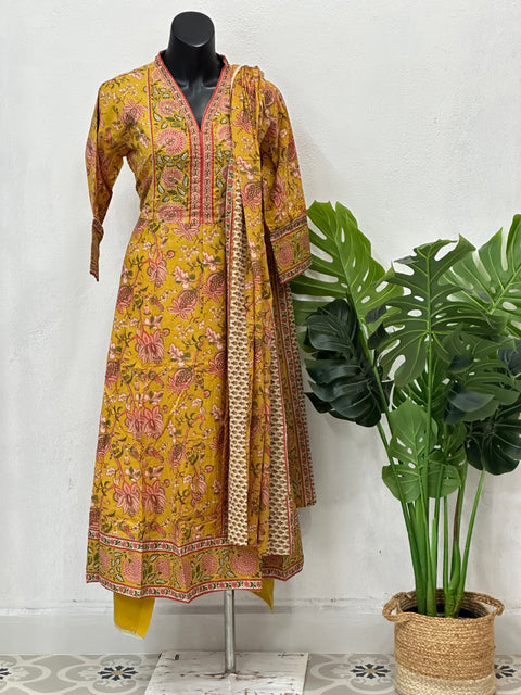 Printed anarkali readymade set