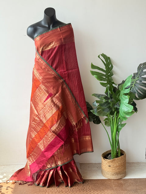 Pure handloom Silk cotton saree