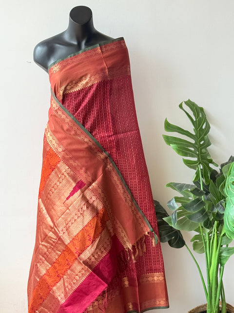 Pure handloom Silk cotton saree