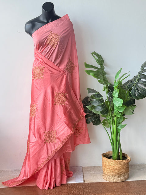 Kolam emb sana silk saree