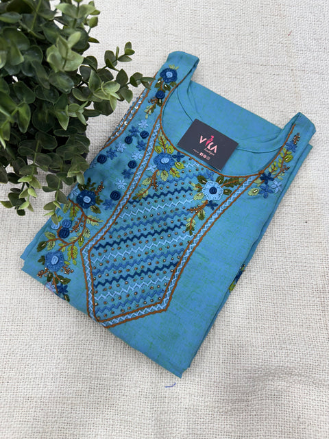 Size 40 Hand embroidery cotton kurti