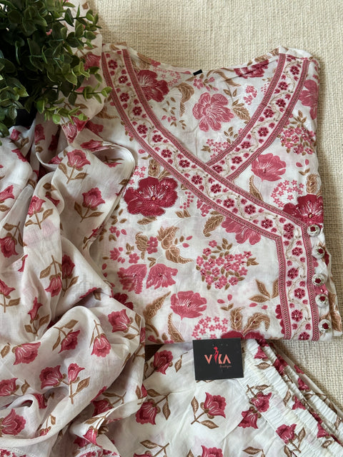 Readymade printed cotton suit set