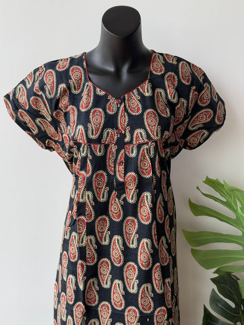 L size Printed Cotton Nighty