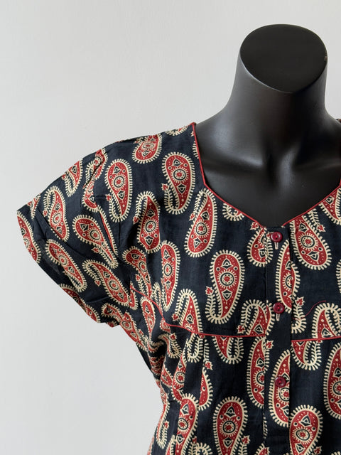 L size Printed Cotton Nighty