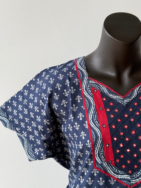 L size printed cotton nighty