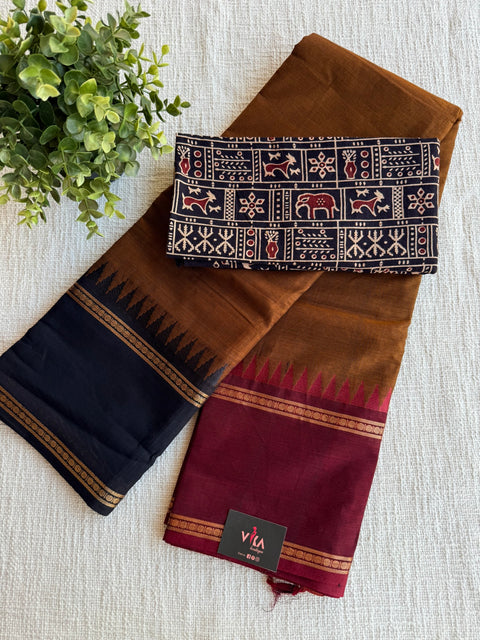 Handloom Chettinad cotton saree