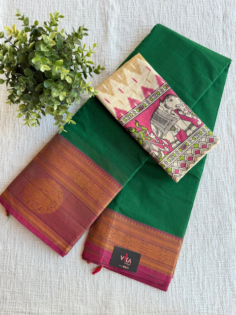 Handloom Chettinad cotton saree