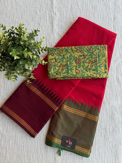 Handloom Chettinad cotton saree