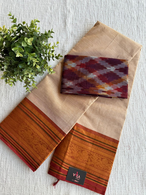 Handloom Chettinad cotton saree