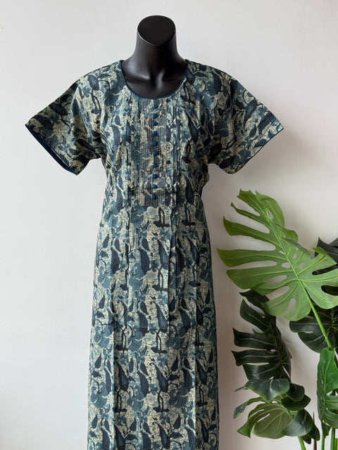 L size printed cotton nighty