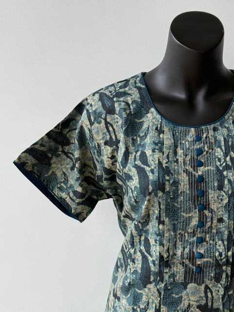 L size printed cotton nighty