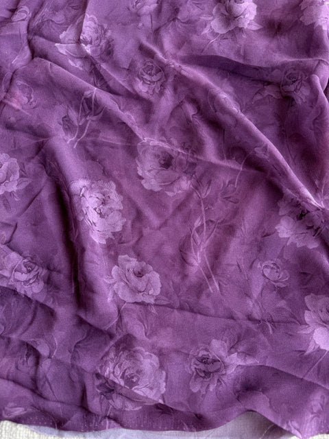 Floral printed georgette saree