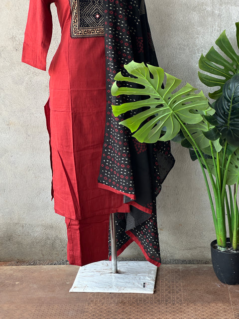 Printed cotton salwar ready set