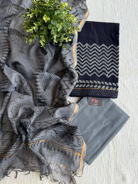 Printed soft cotton suit material
