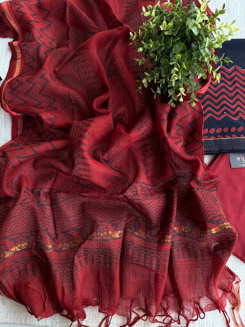 Printed soft cotton suit material