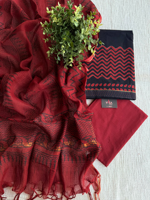 Printed soft cotton suit material
