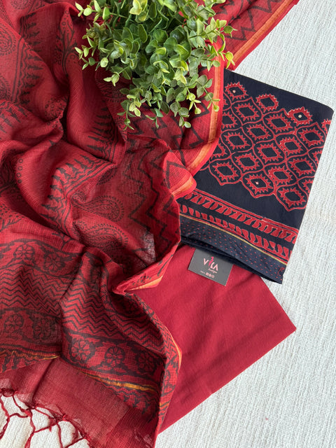 Printed soft cotton suit material