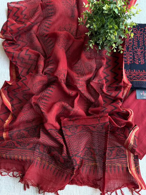 Printed soft cotton suit material