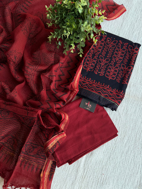 Printed soft cotton suit material
