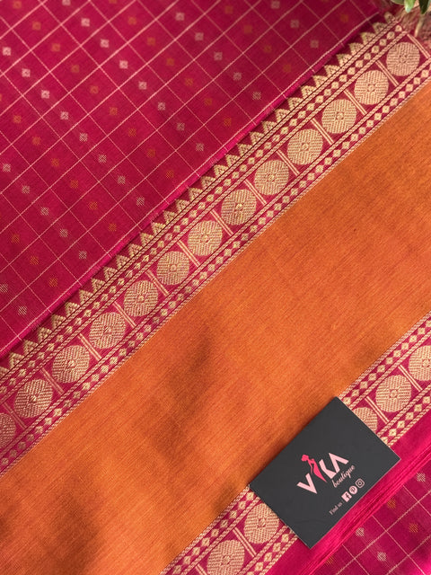 Pure handloom Silk cotton saree