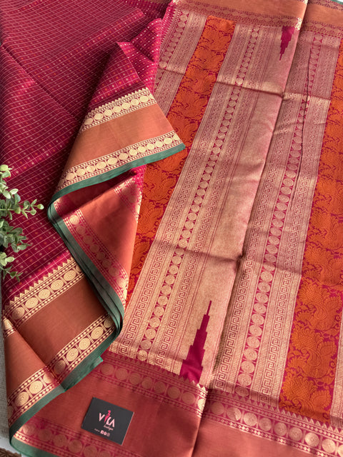 Pure handloom Silk cotton saree