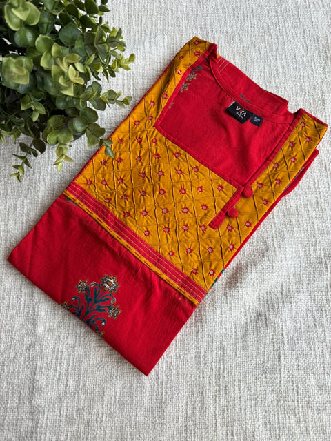 M size printed cotton nighty