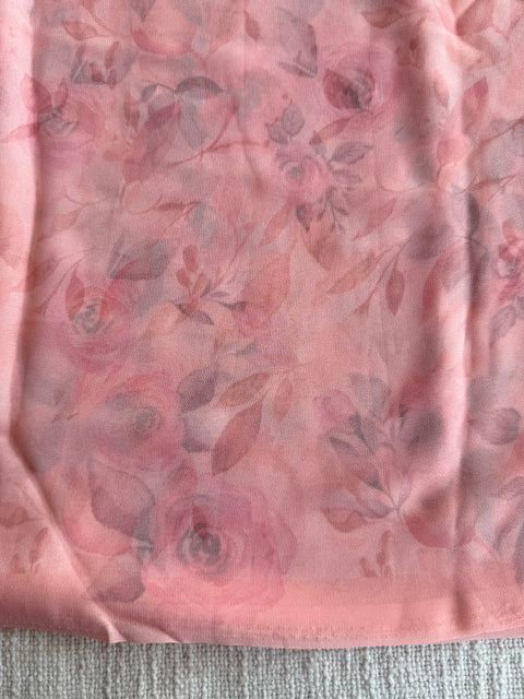 Floral printed georgette saree