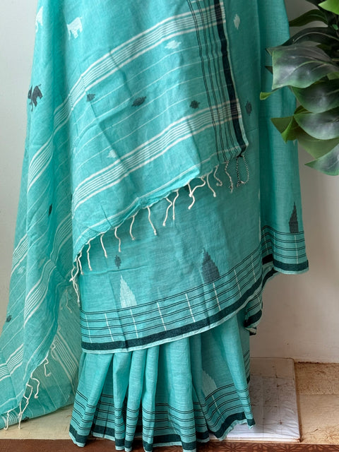Handspun pure jamdani cotton saree