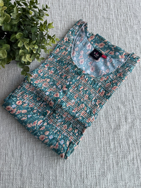 Smocking Premium Rayon Nighty
