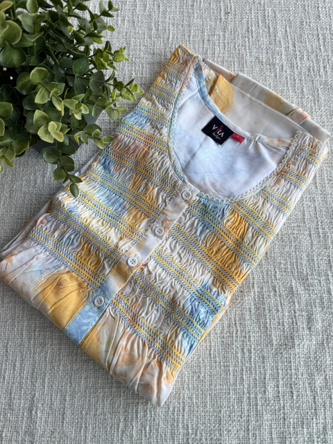 Smocking Premium Rayon Nighty