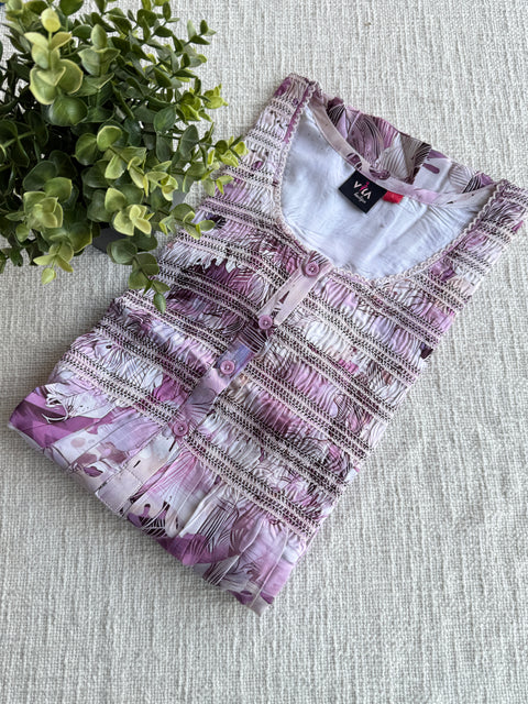 Smocking Premium Rayon Nighty