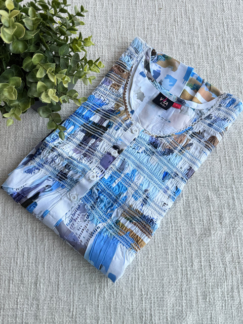 Smocking Premium Rayon Nighty