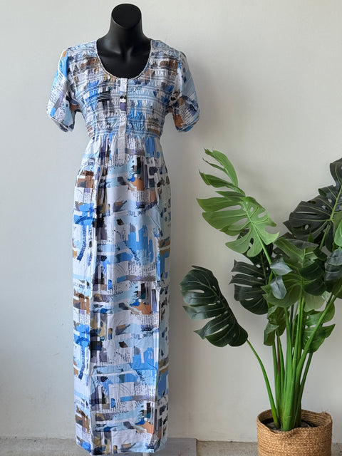 Smocking Premium Rayon Nighty