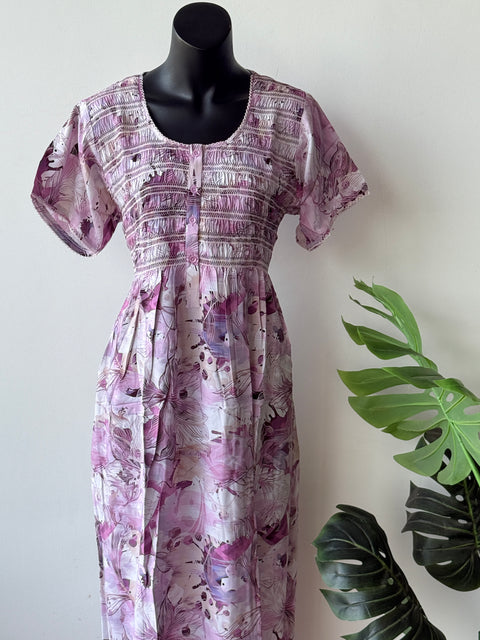 Smocking Premium Rayon Nighty