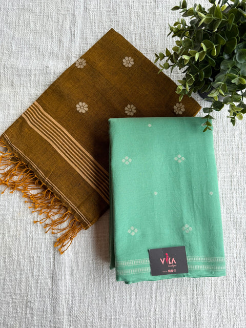 Cotton suit set with jamdhani dupatta