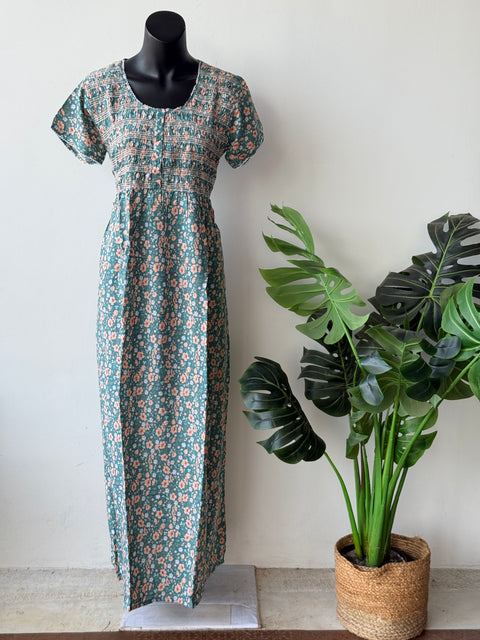 Smocking Premium Rayon Nighty