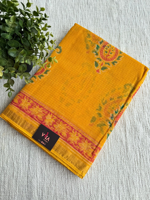Printed kota cotton saree