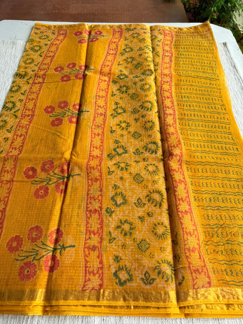 Printed kota cotton saree